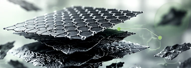 Layered graphene nanoplatelets visual