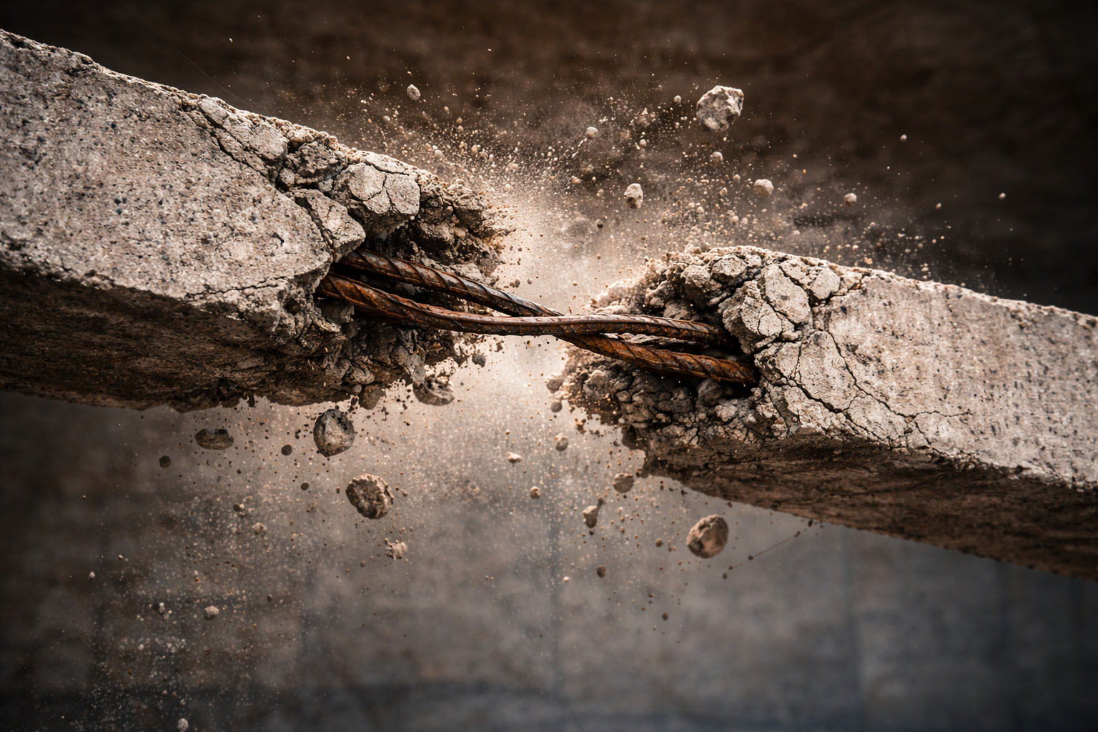 Baixa resistência à tração no concreto estrutural