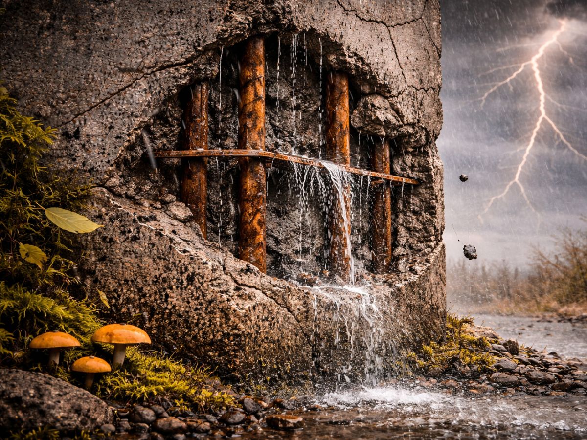 Degradação do concreto por umidade e agentes químicos